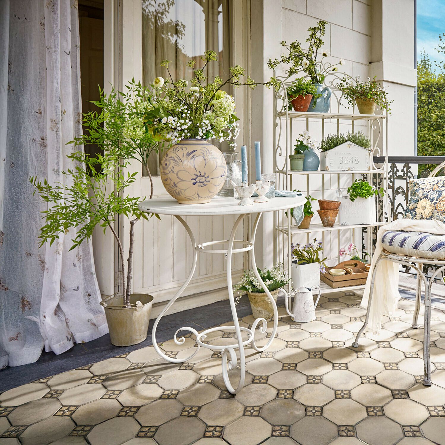 Mirabeau Gartentisch Tisch Iteuil antikweiß