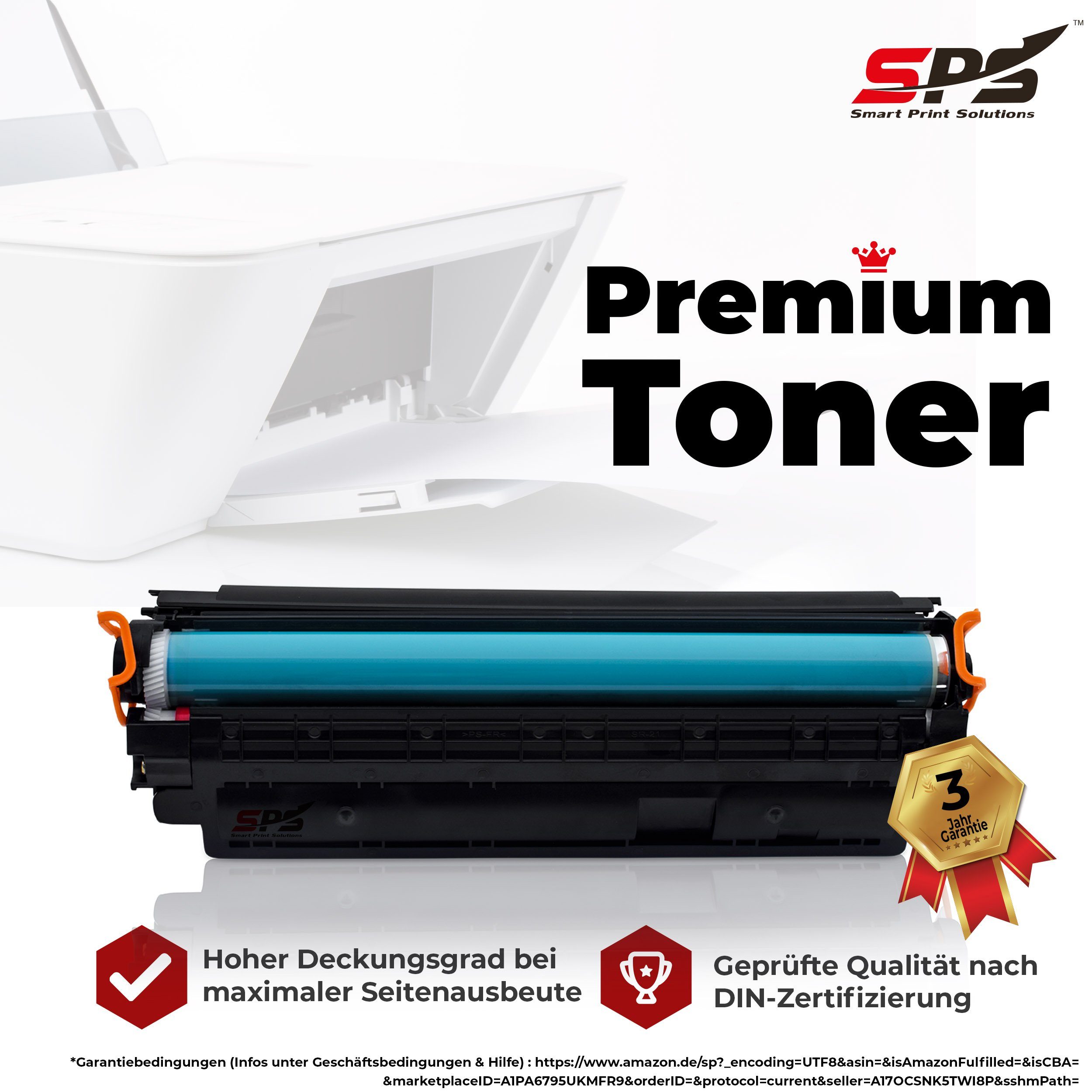 P SPS 85A, Tonerkartusche HP Pro 1106(CE653A) Laserjet Kompatibel (1er Pack) für