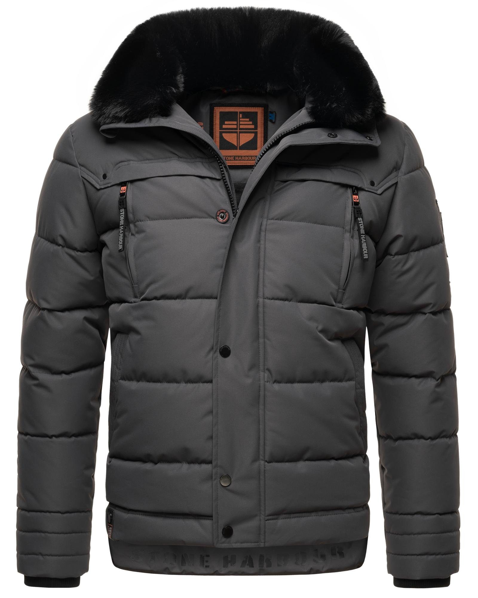 Stone Harbour Steppjacke Witas gesteppte Herren Winterjacke mit abnehmbarer Kapuze