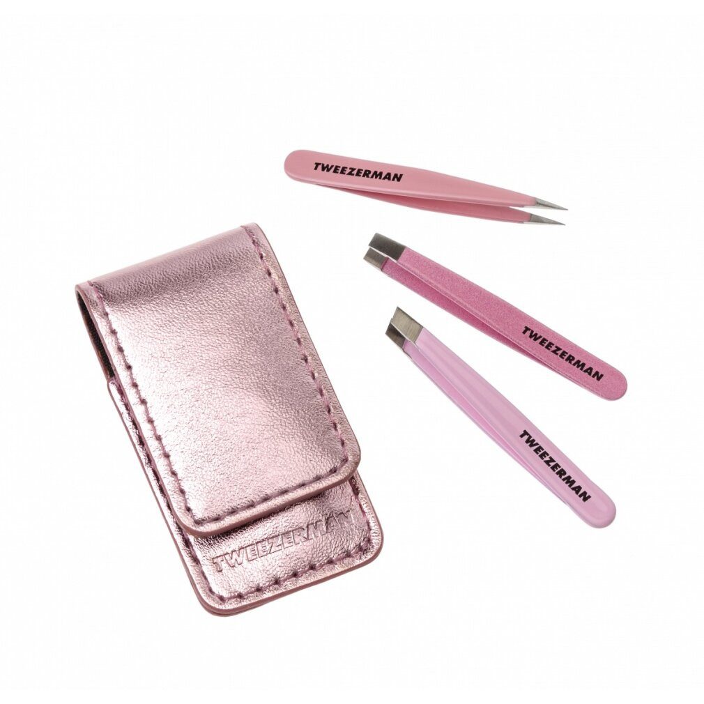 TWEEZERMAN Pinzette Mini travel set of tweezers Micro Mini Tweezer Set