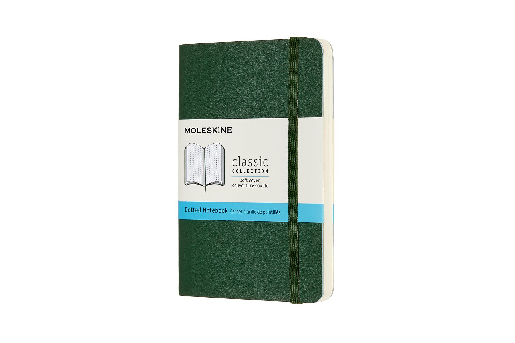 MOLESKINE Notizbuch, Classic Collection - Soft Cover - P/A6 Pocket (9x14) - mit weichem Einband - 70g-Papier Myrtengrün