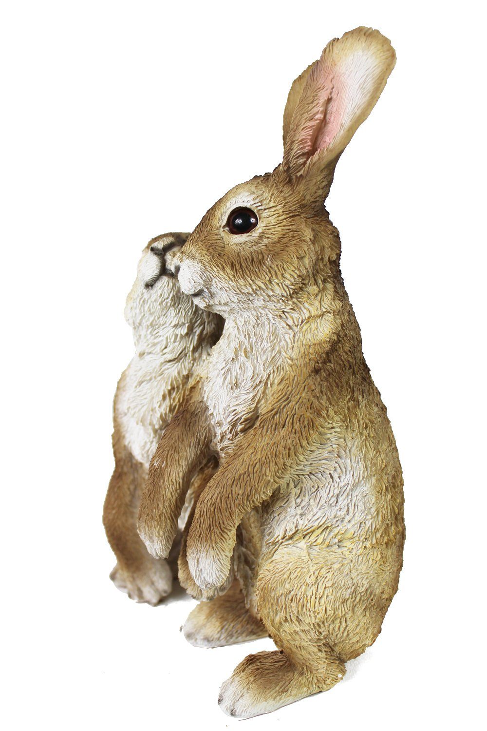 Arnusa Gartenfigur Kaninchen Pärchen Tierfigur Osterdeko wie echt, (1 St., Kaninchen Pärchen lebensecht Dekofigur), Hasen Figur Beetdekoration wetterfest