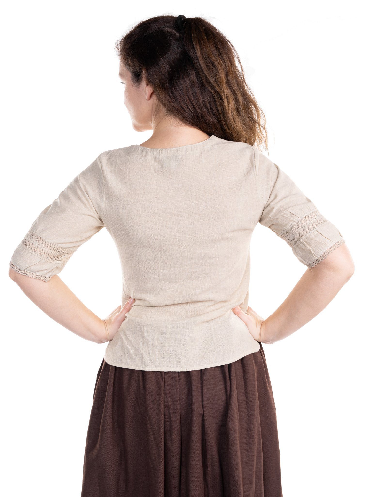 Metamorph Kostüm Kurzarm Mittelalterbluse - Valeria, Eine luftige Bluse mit schönen Spitzenverzierungen!