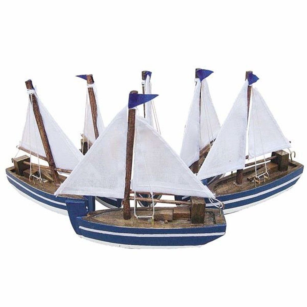 Dekoobjekt 6 Fischerboote Fischerboot Flottille Segelboote Modellboote