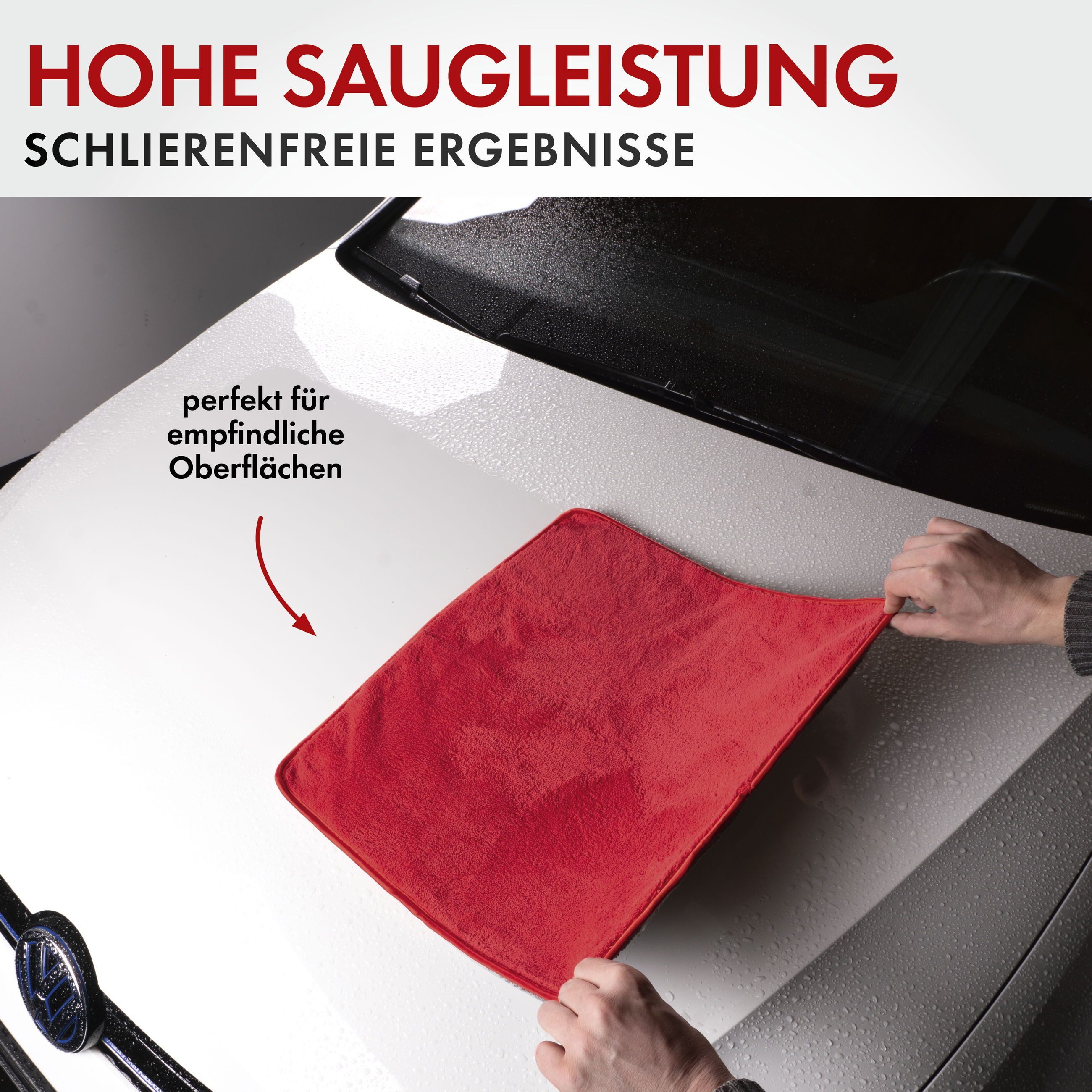 WALSER Mikrofaser Tuch Reinigungstuch (100% Polyester, 1 Stück, 1-tlg)