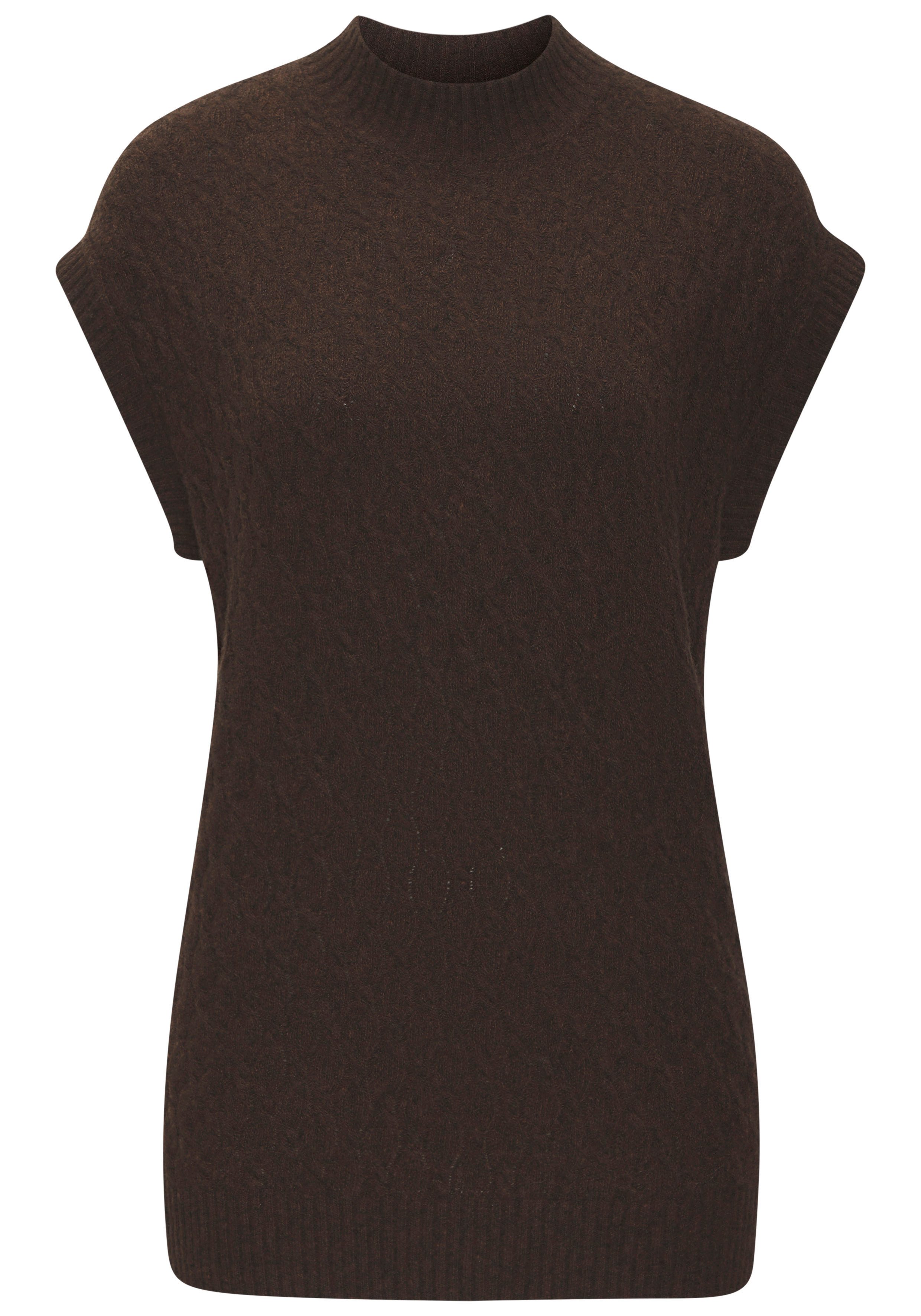 French Connection Pullunder mit Zopfmuster und kleinem Stehkragen, Loungewe günstig online kaufen