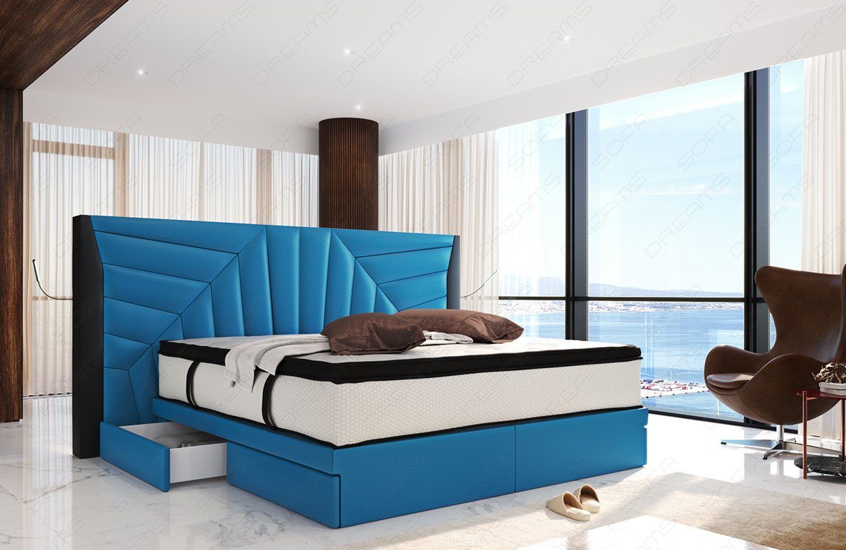 Sofa Dreams Boxspringbett Boxspringbett Monaco Leder, günstig online kaufen