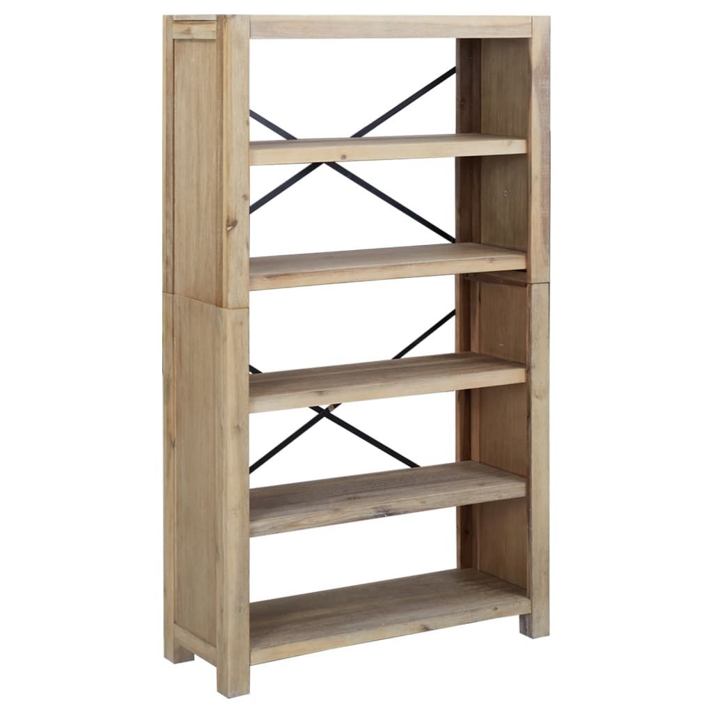 vidaXL Bücherregal Bücherregal 5 Böden 80x30x140 cm Massivholz, 1-tlg.