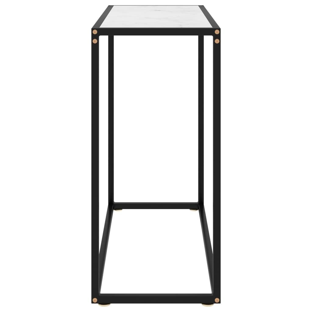 (LxBxH: Stahl Andernach Beistelltisch cm), Glasböden mit aus möbelando Weiß 80x35x75 in