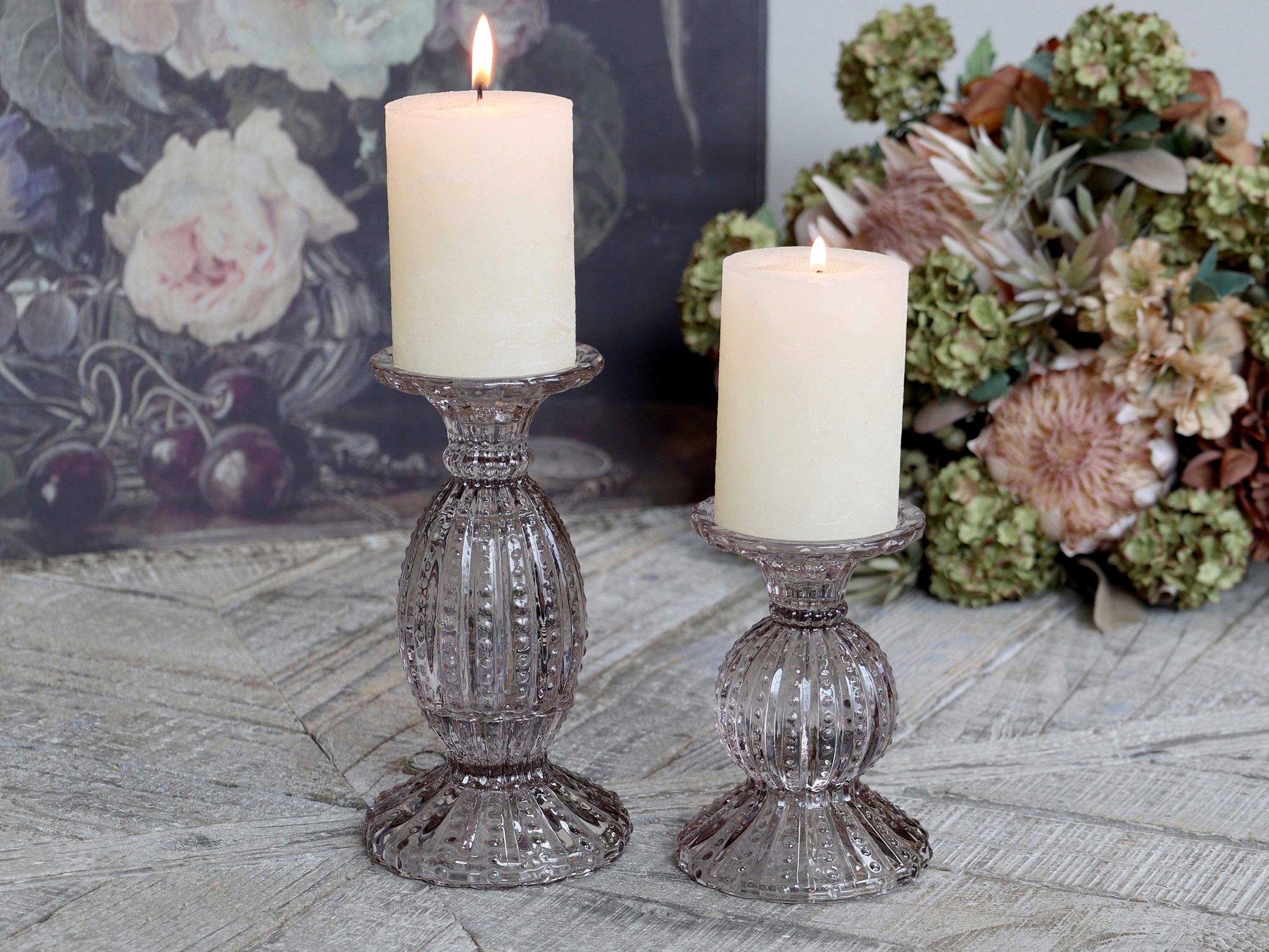 Chic Antique Kerzenständer Kerzenständer mit Perlkante – Chic Antique, Taube