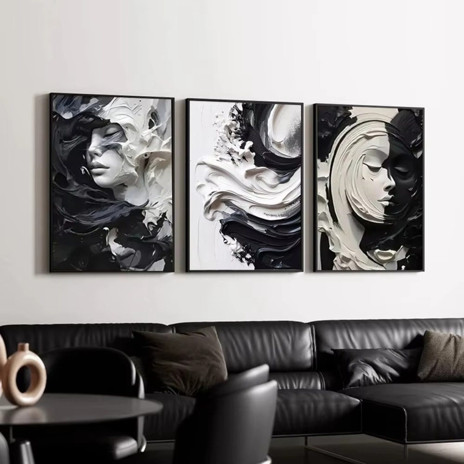 TPFLiving Kunstdruck OHNE RAHMEN, Abstraktes Frauenporträt günstig online kaufen