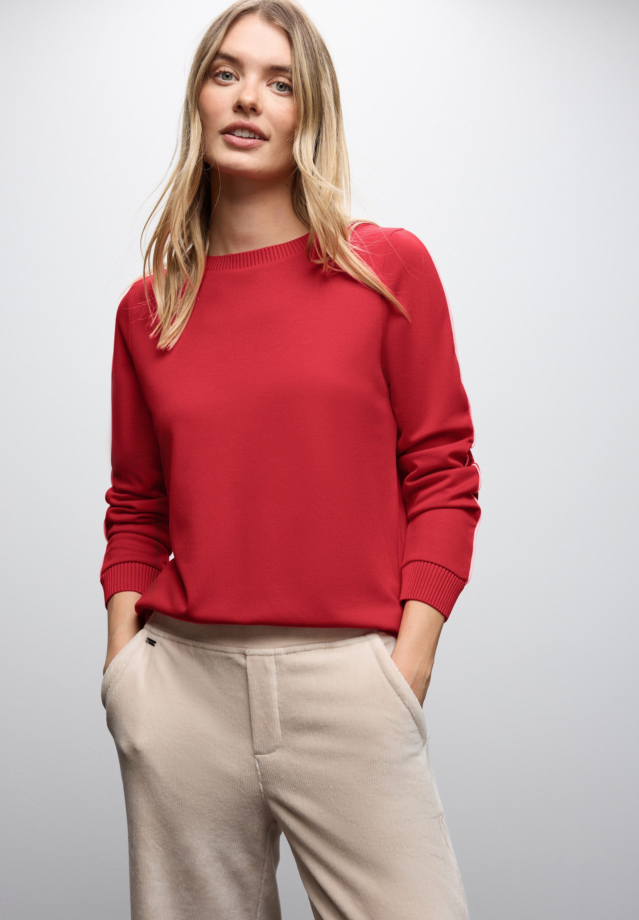 STREET ONE Langarmshirt mit U-Boot-Ausschnitt