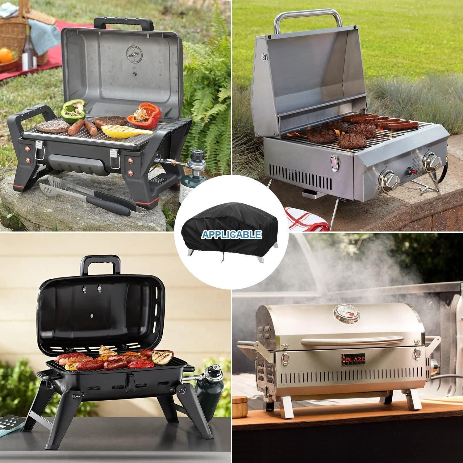 LuxusKollektion Grillabdeckhaube Grill Abdeckhaube für Weber Q100/Q120/Q1000/Q1200/Q1400 Gasgrill