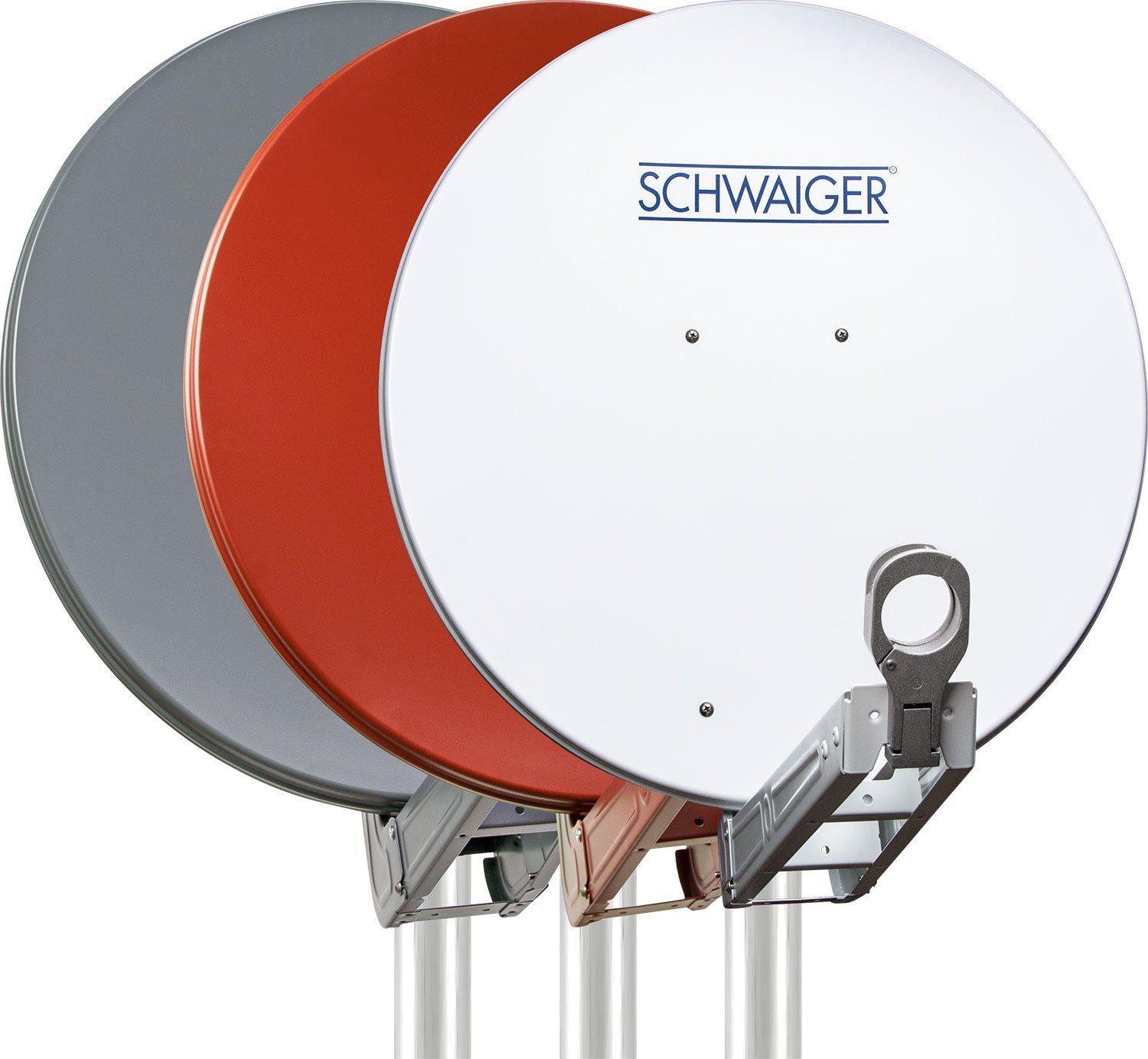 Schwaiger SPI075PA 011 Sat-Spiegel (75 cm, Aluminium, anthrazit)