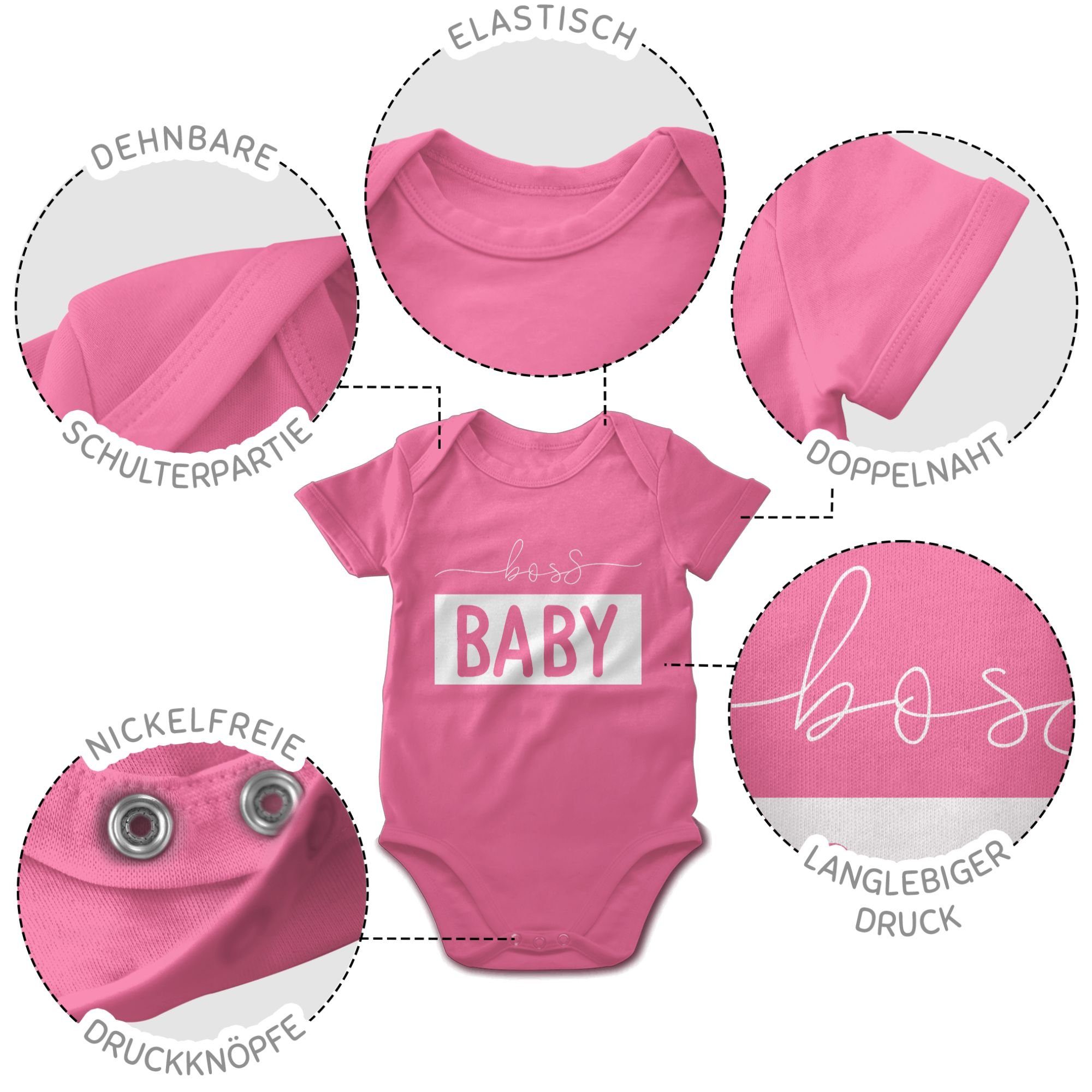 Partner-Look . 2 Shirtbody Baby Partnerlook Boss Shirtracer Baby Pink Familie