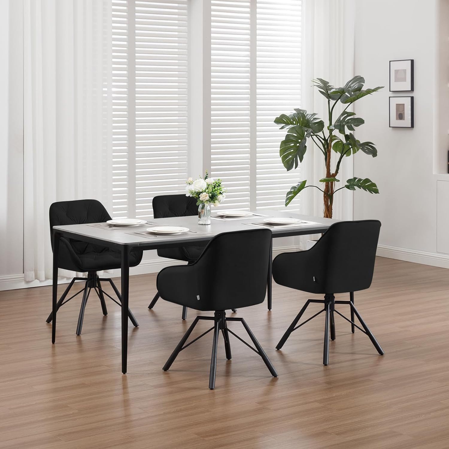 Woltu 4-Fußstuhl (2 St), drehbar, Esszimmerstuhl für Esszimmer Küche Wohnzi günstig online kaufen