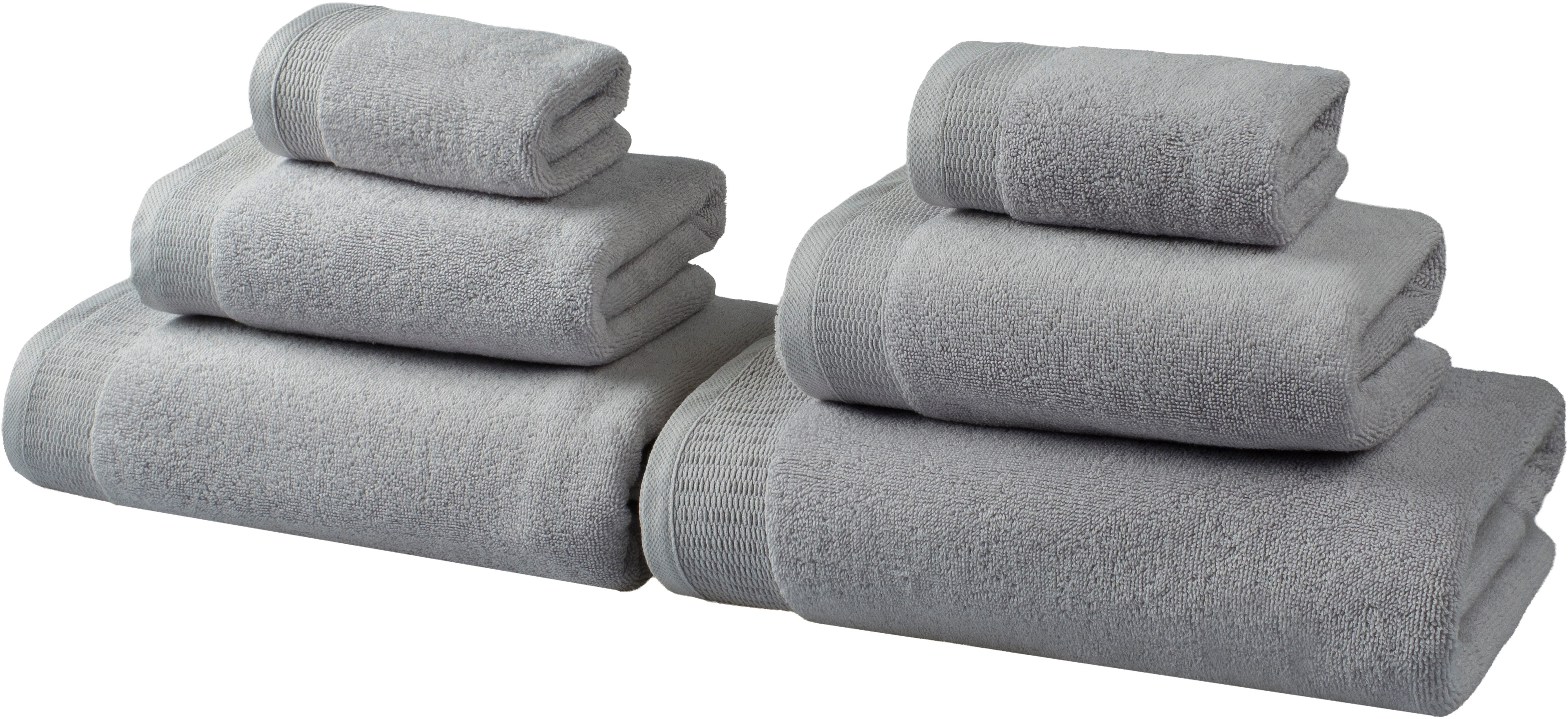 OTTO home Handtuch Set Fenya, flauschig und weich, Premium Handtücher, 550 gr/m², Walkfrottier (Set, 6-St), mit Bordüre, Set, 100% Baumwolle, Hotel-Qualität, 5 Jahre Garantie