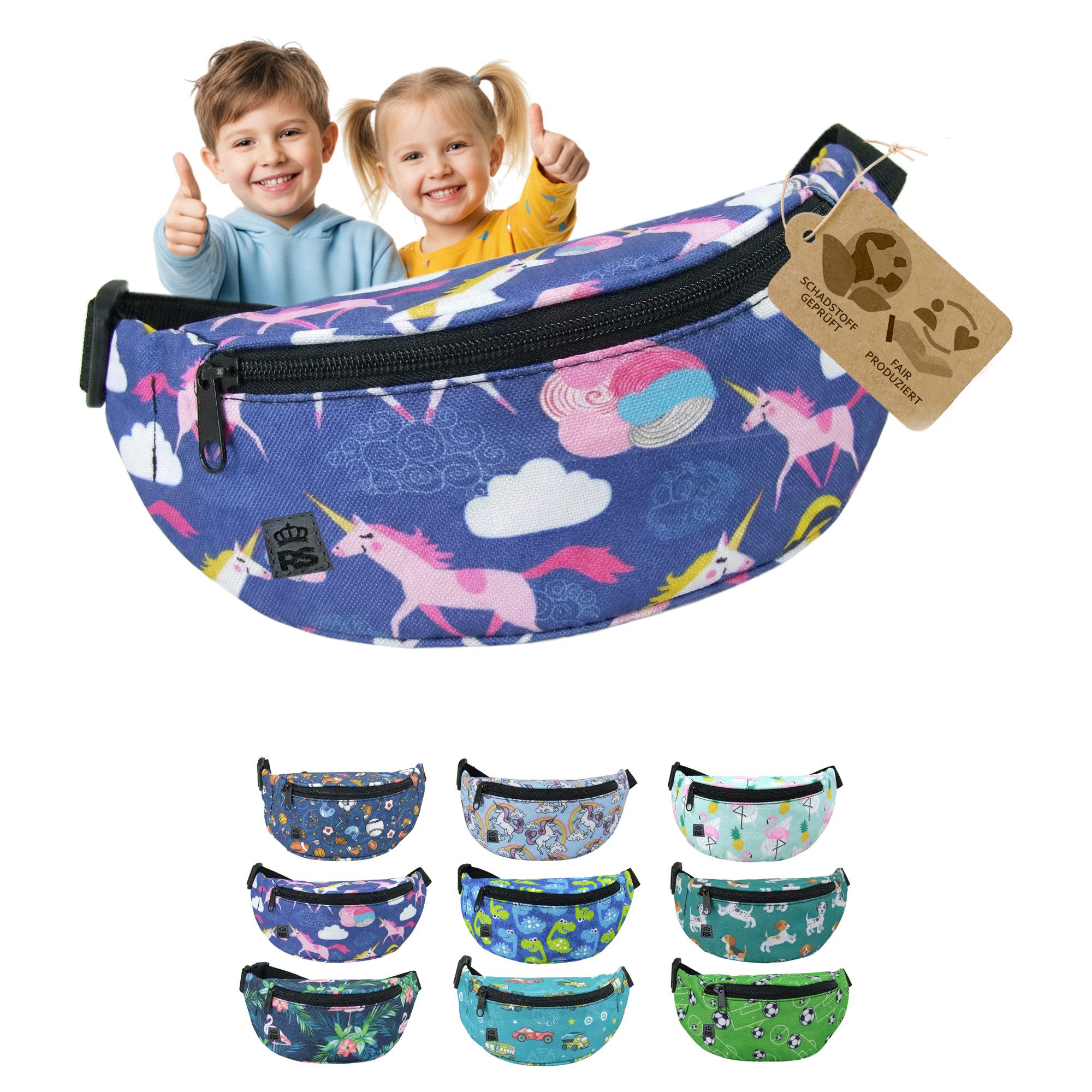 BambiniWelt by Rafael K. Gürteltasche Bauchtasche Kinder 3-7 Jahre Hüfttasche verstellbar robust abwaschbar
