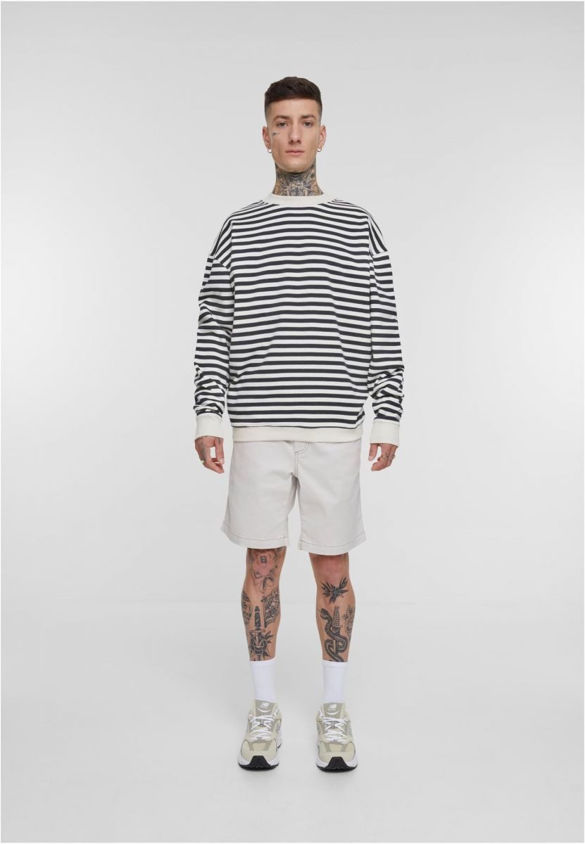 URBAN CLASSICS Sweatshirt Striped Crewneck Herren Langarm Pullover
