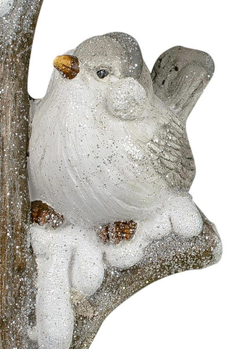 Windlicht-Winter-Vögel Windlicht dekojohnson Gartendeko Ast auf 36x58cm