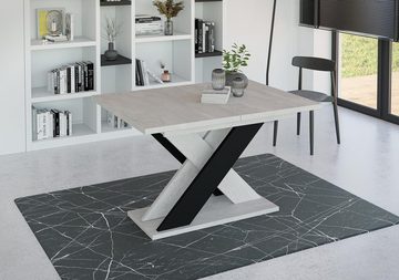 Compleo Esstisch AMI, Esszimmer, Tisch, Ausziehbar 120-160 cm, Modern desgin, Loft stil
