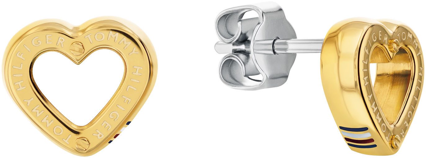 Tommy Hilfiger Paar Ohrstecker TOGGLE HEART, mit Emaille günstig online kaufen