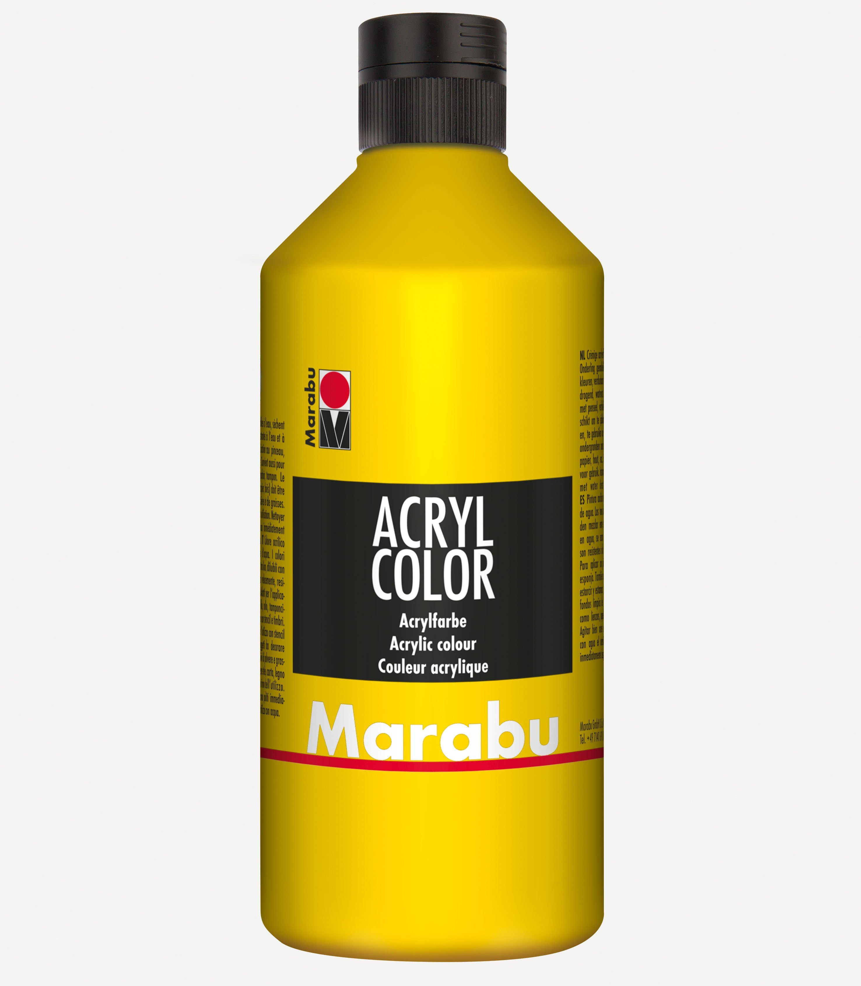 Marabu Acrylfarbe Marabu Acrylfarbe Acryl Color, 500 ml, gelb 019