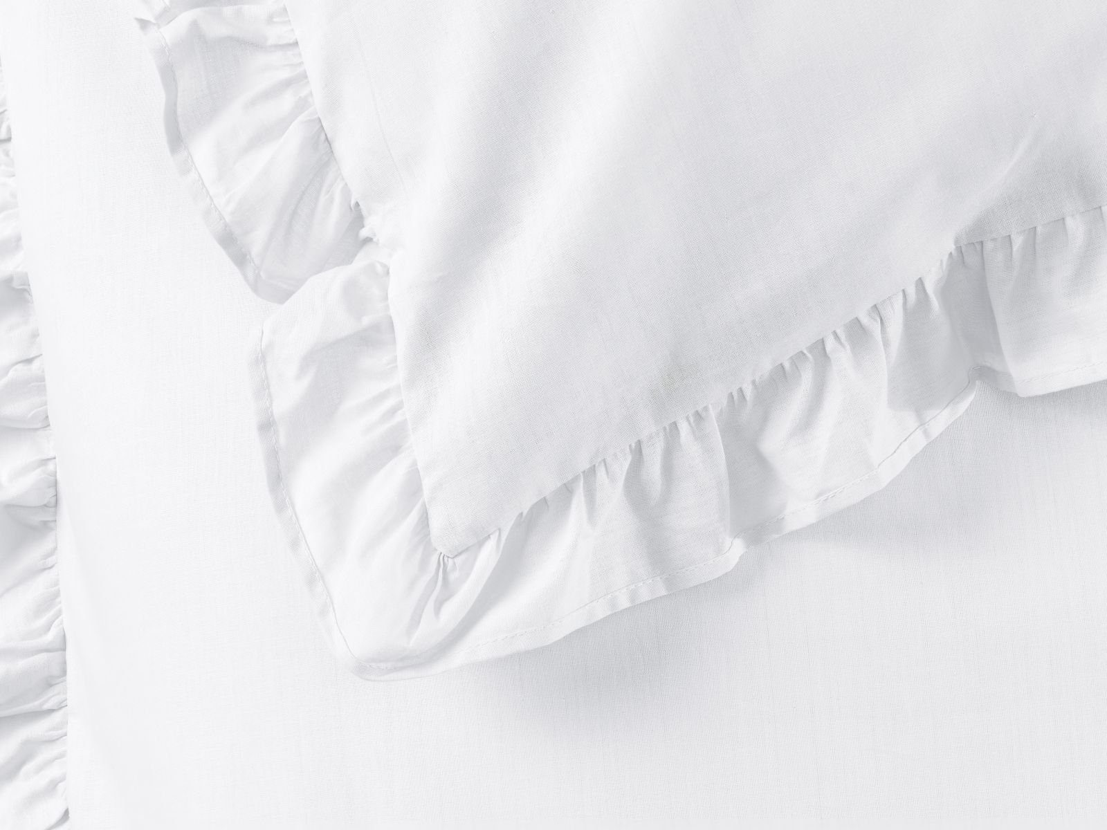 Optidream Bettwäsche Set Renforcé 135x200 Baumwolle weiss weiss, Renforcé, 2 teilig, Sommer Geschenke Idee Frauen Männer weich sale Reißverschluss Partner – Bild 3 von 3