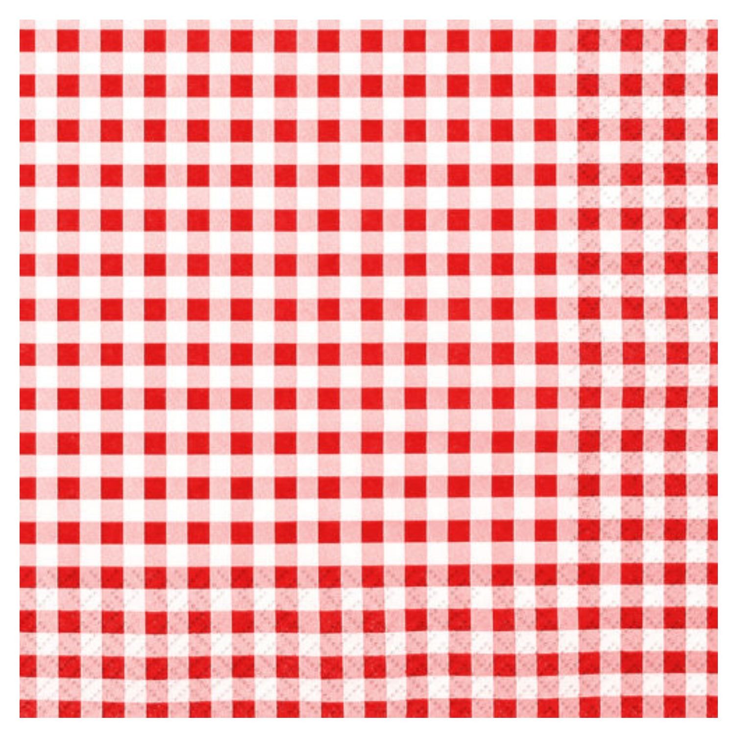 HOME FASHION Papierserviette, 3-lagig, Rot, Karomuster, H: cm