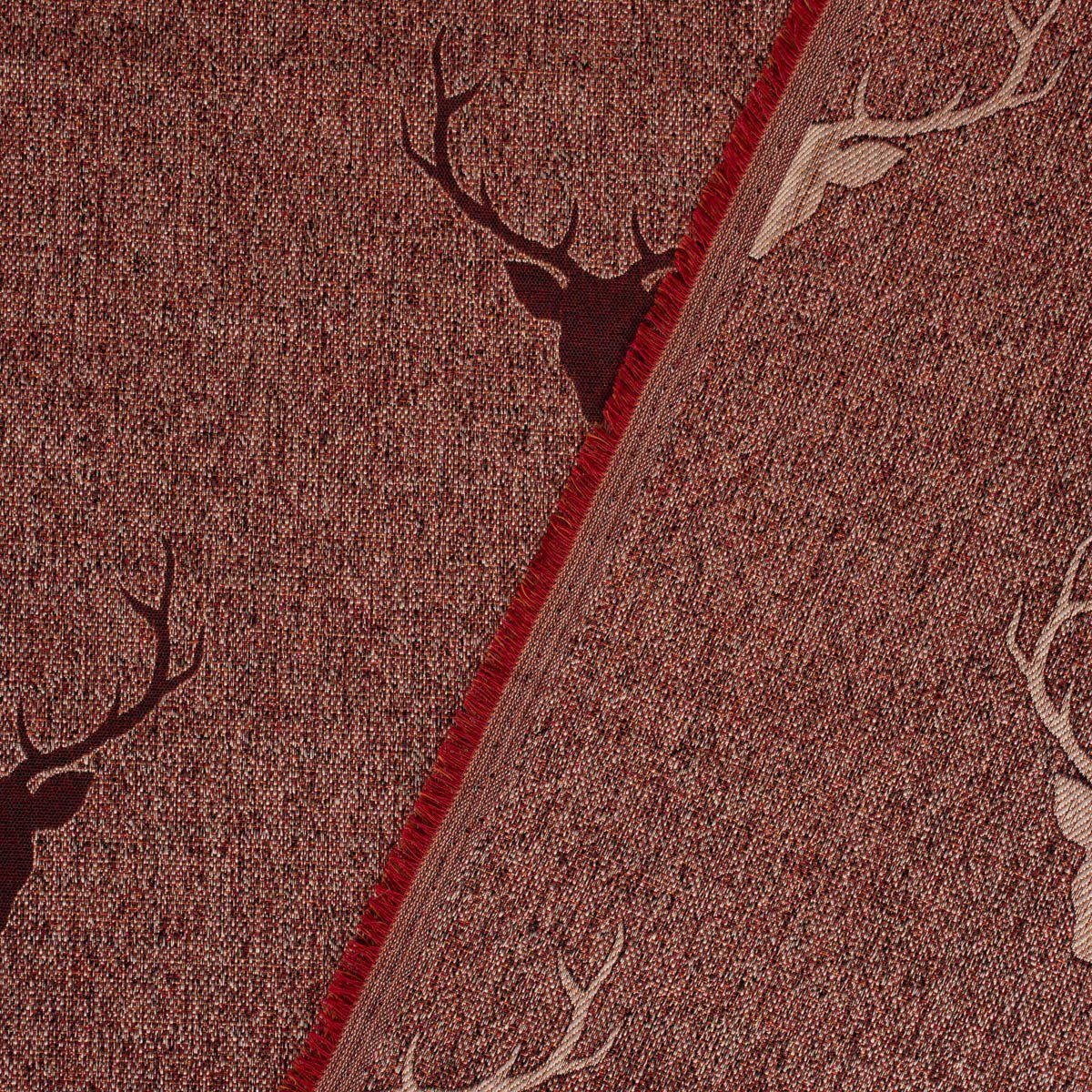 SCHÖNER LEBEN. Stoff Dekostoff Landhausstoff Wendestoff Hirschkopf Geweih r günstig online kaufen