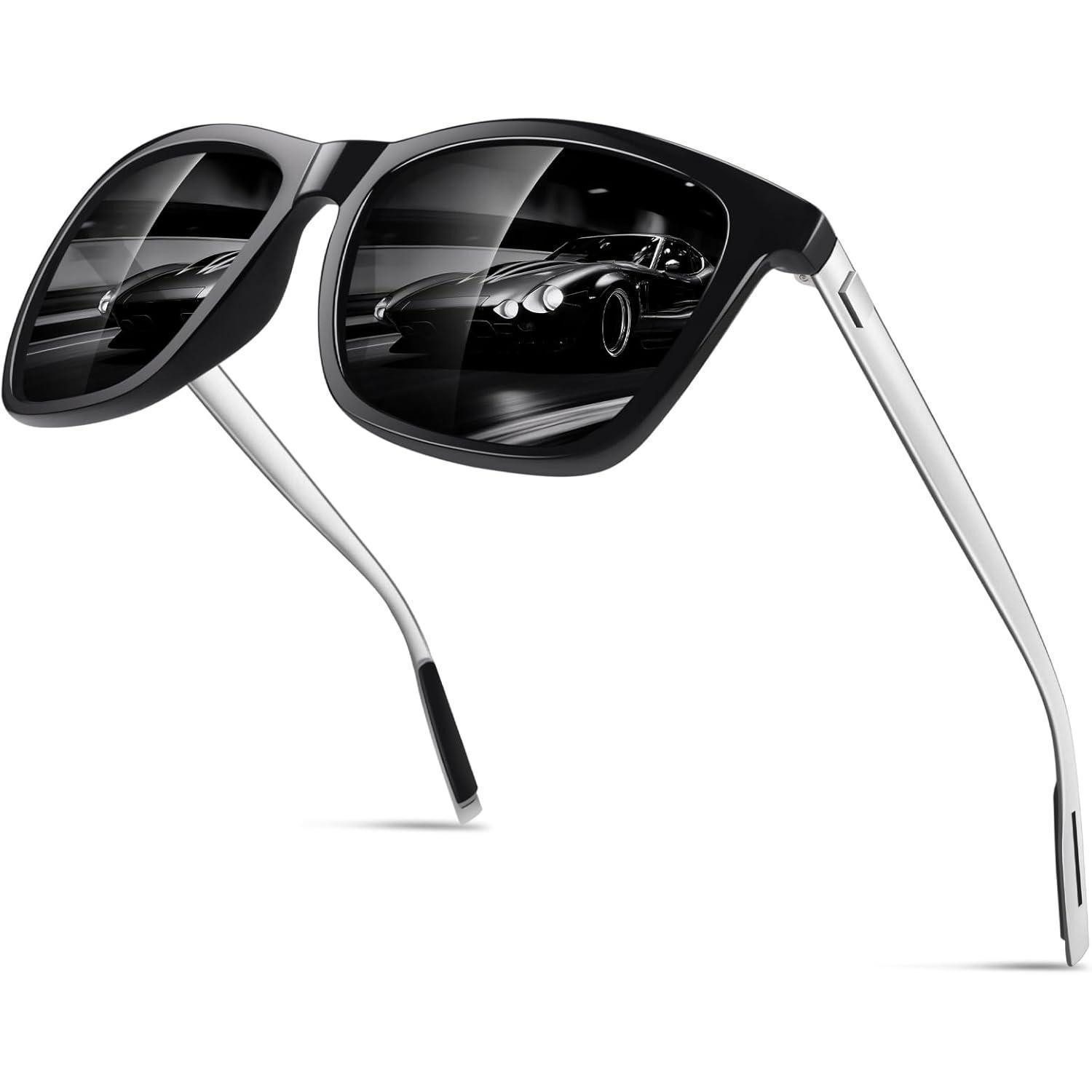 LuxusKollektion Sonnenbrille Sonnenbrille Herren Damen Schwarz Rahmen Grau Linse Polarisiert (1-St)