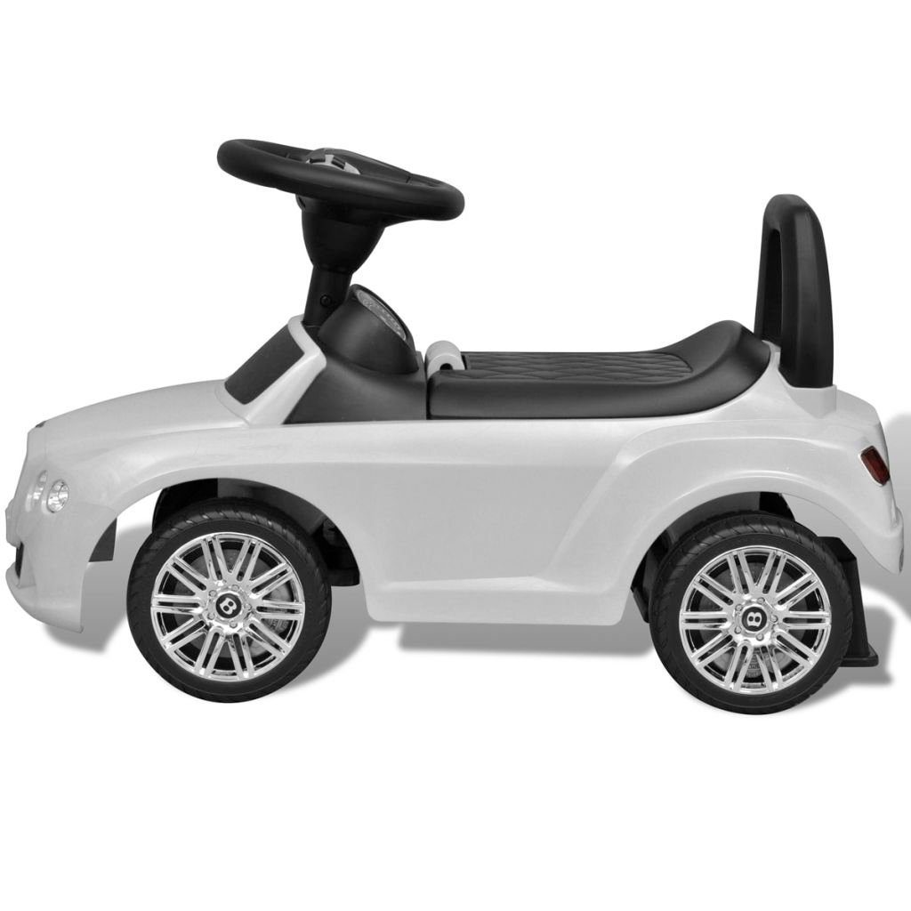 Bentley white bentley Weiß Fußantrieb Rutscher Rutschfahrzeug mit Rutscherauto Läufer Kinderauto vidaXL