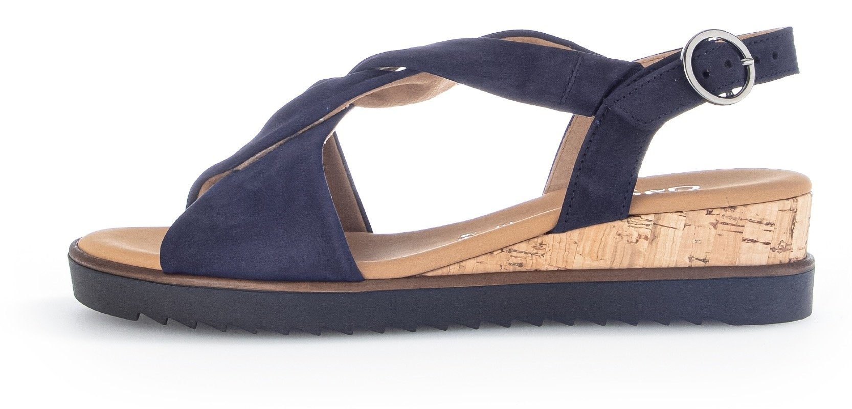 Gabor GENUA Sandalette, Sommerschuh, Sandale, Keilabsatz, mit verstellbarem Fersenriemchen