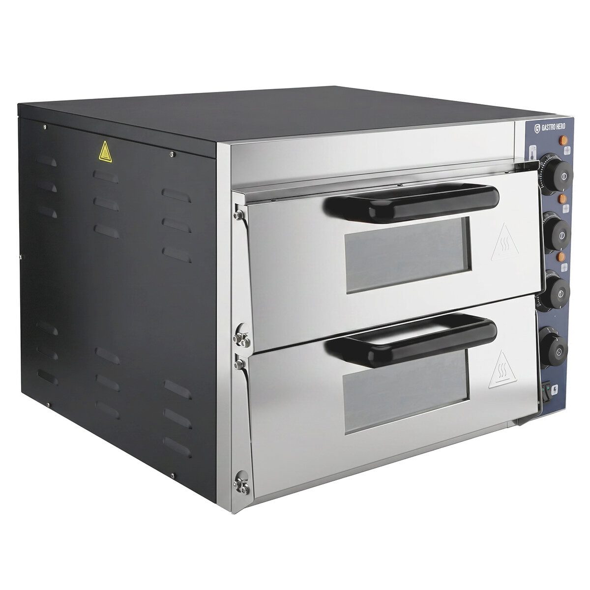 GastroHero Pizzaofen Pizzaofen elektrisch 2 Kammern 35 cm Gastro 230 V Ofen