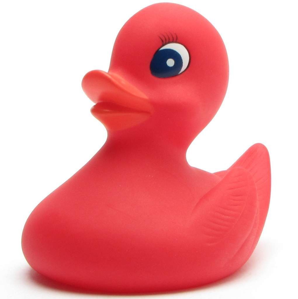 cm 10 - Klara Badespielzeug Duckshop Quietscheentchen rot-