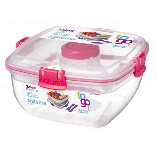 sistema sistema Salatbox To Go, pink, Aufbewahrungsbox to ...