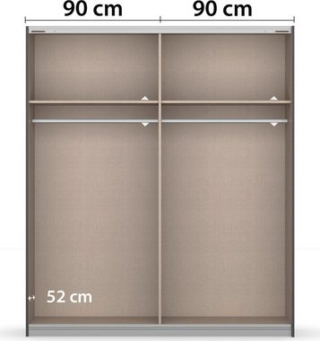 rauch Schwebetürenschrank Barea in moderner Lamellen-Optik