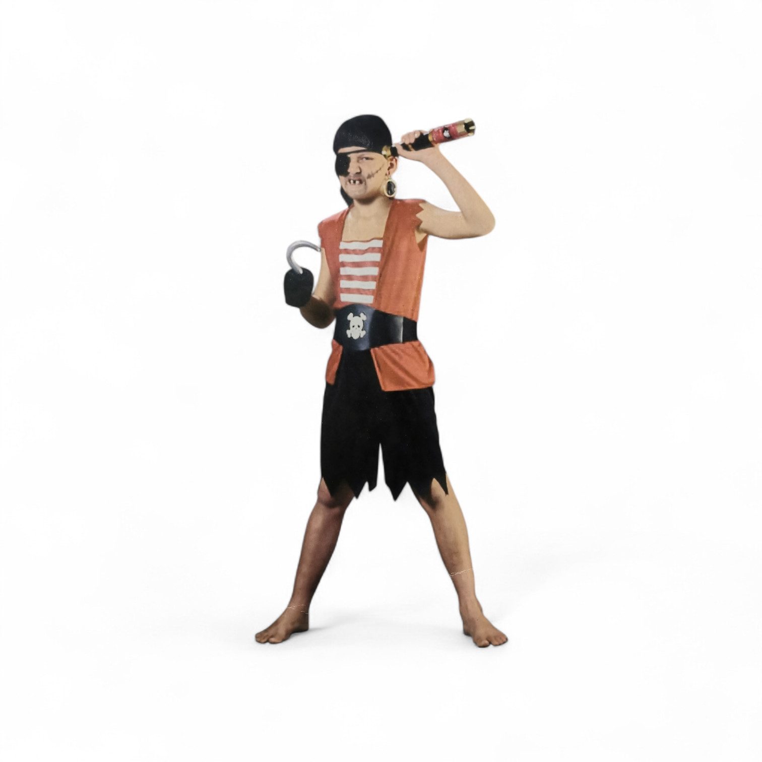 Partystrolche Piraten-Kostüm Kinderkostüm Pirat mit Shirt, Hose, Gürtel und Bandana 8.10 Jahre