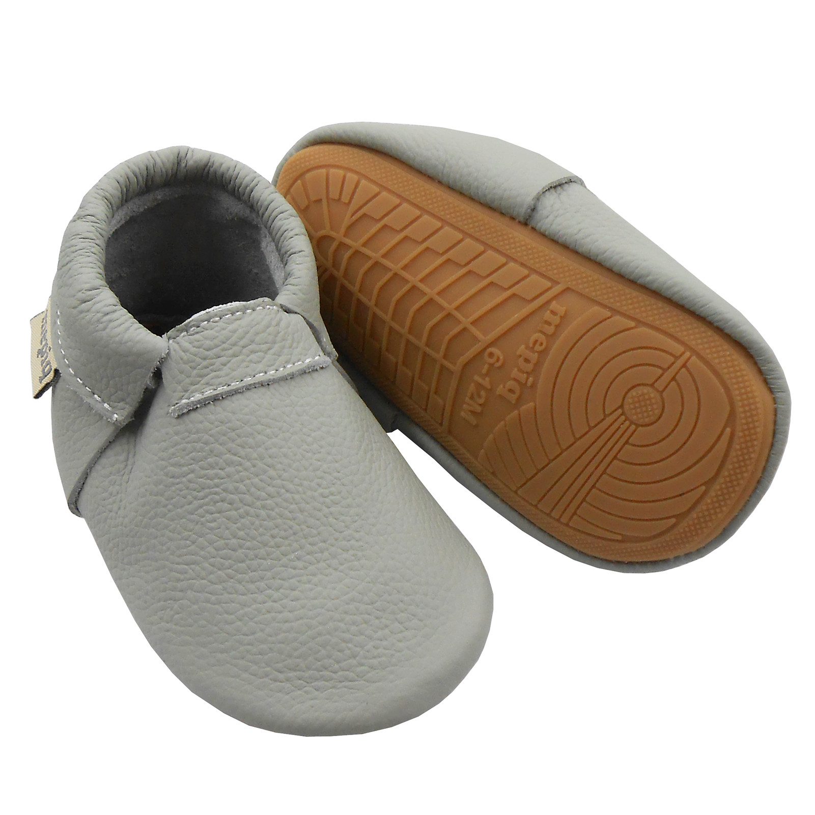 mepiq Gummisohle Krabbelschuhe Baby Lauflernschuhe lederpatschen Jungen Krabbelschuh 100% Leder