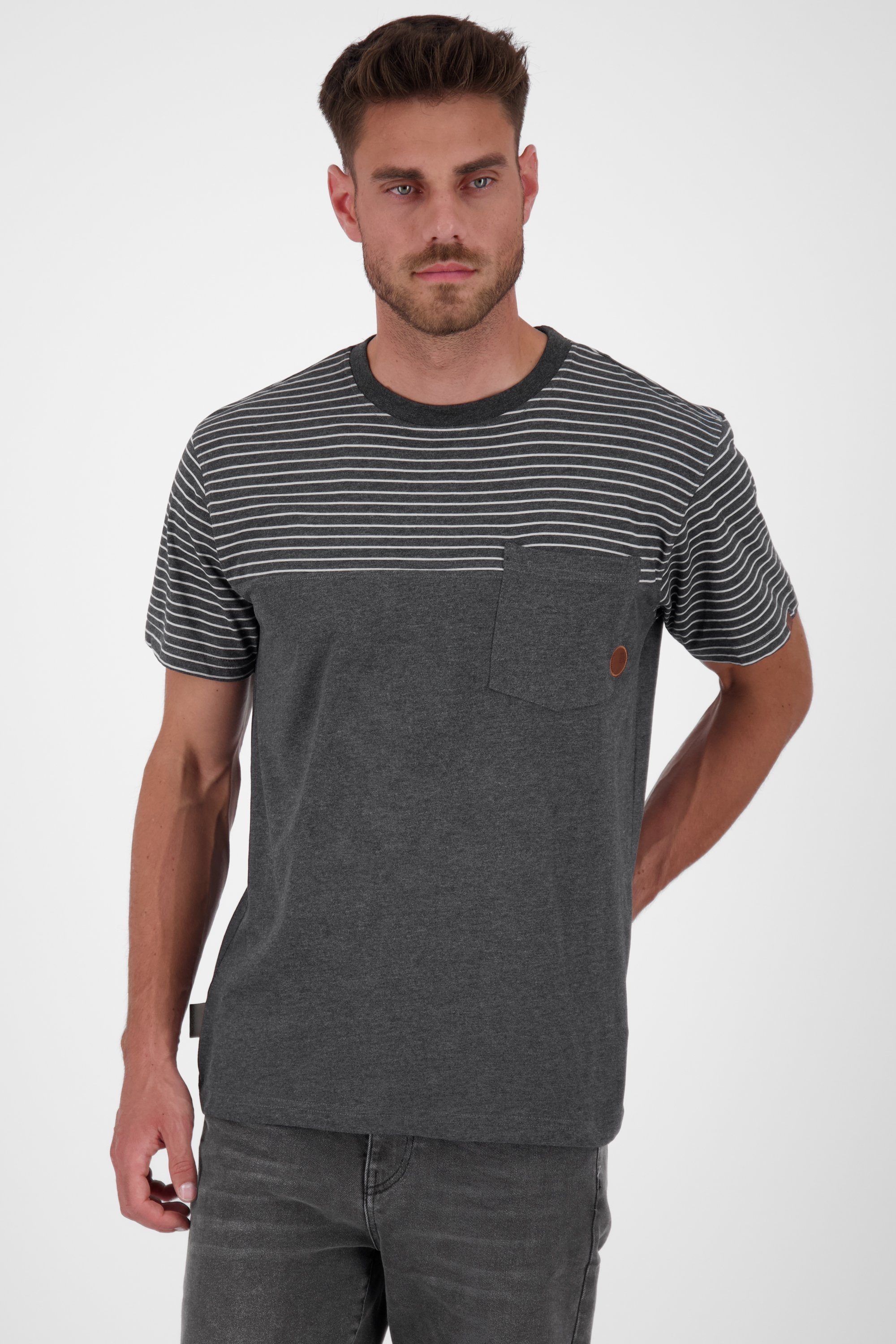 Alife & Kickin T-Shirt LeopoldAK Z Shirt Herren T-Shirt moonless melange | T-Shirts