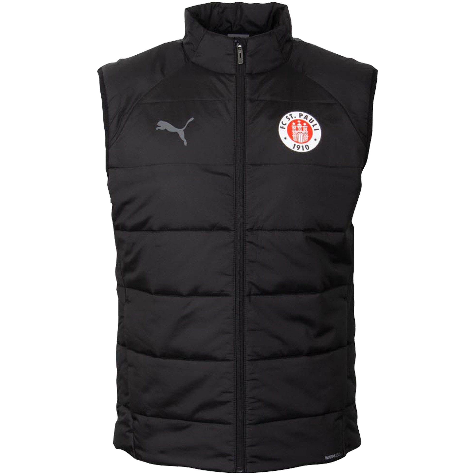 Steppweste FC St. Pauli - PUMA Steppweste Logo mit Stehkragen - schwarz