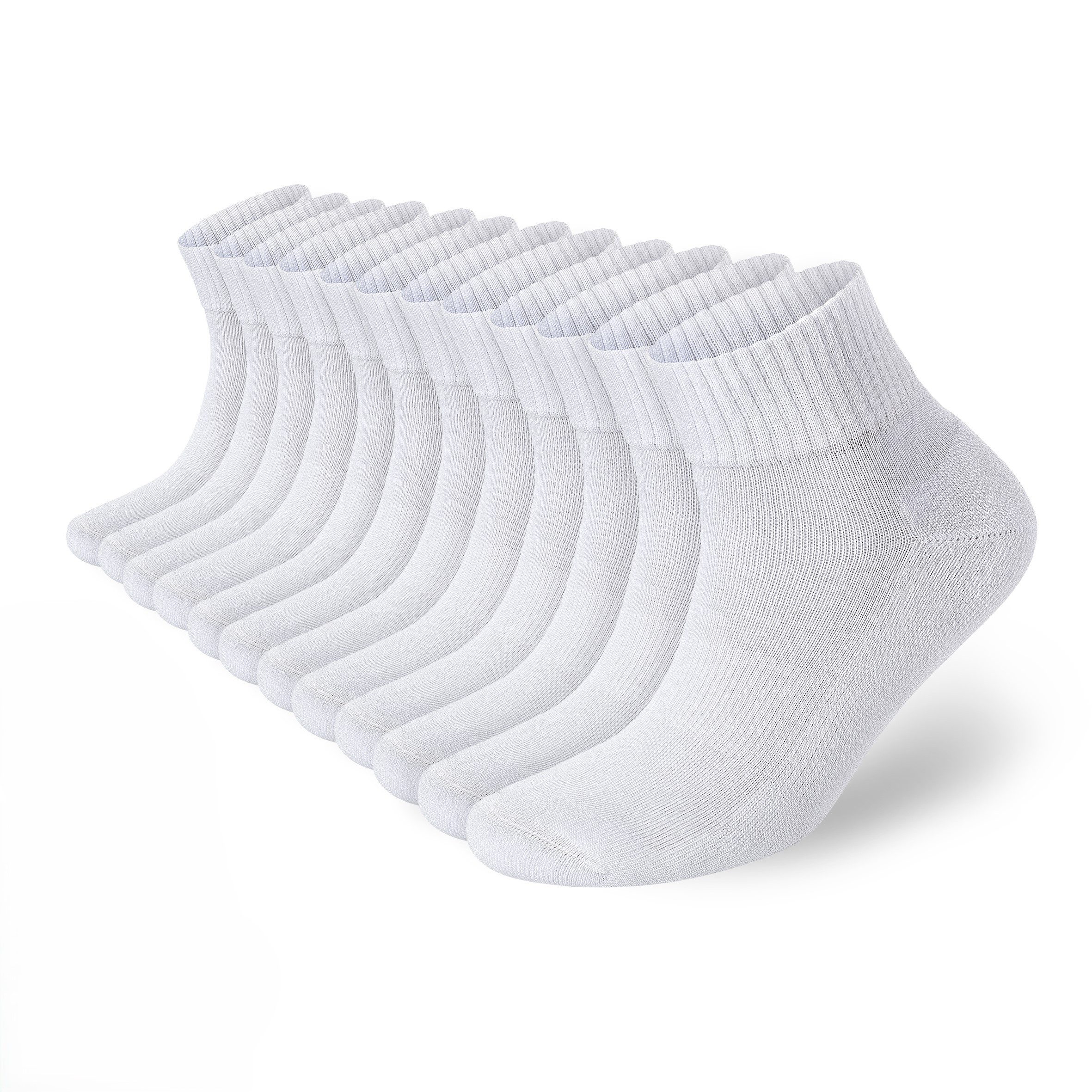 Sneakersocken 12 Paar Sneaker Socken für Damen & Herren Bio-Baumwolle Sportsocken