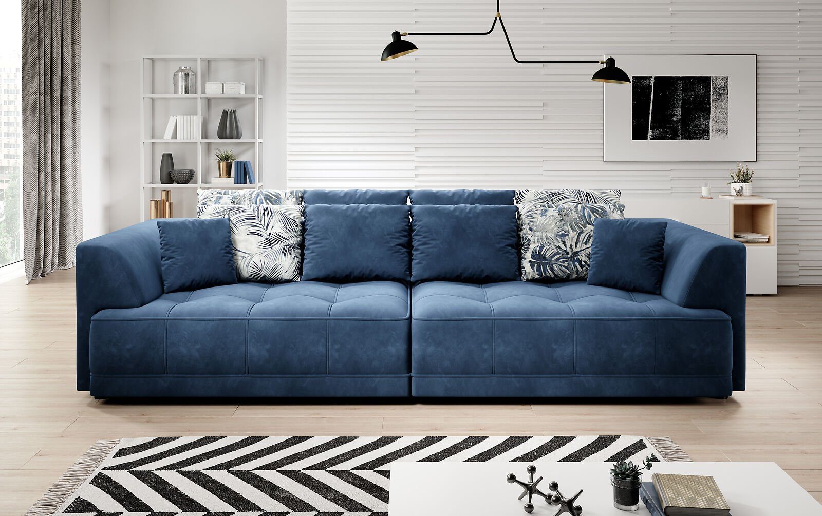 Polster Sofa in xxl Sitz Sofa, Big 4er Design Textil Europe Sofa JVmoebel Made Couch Sofa