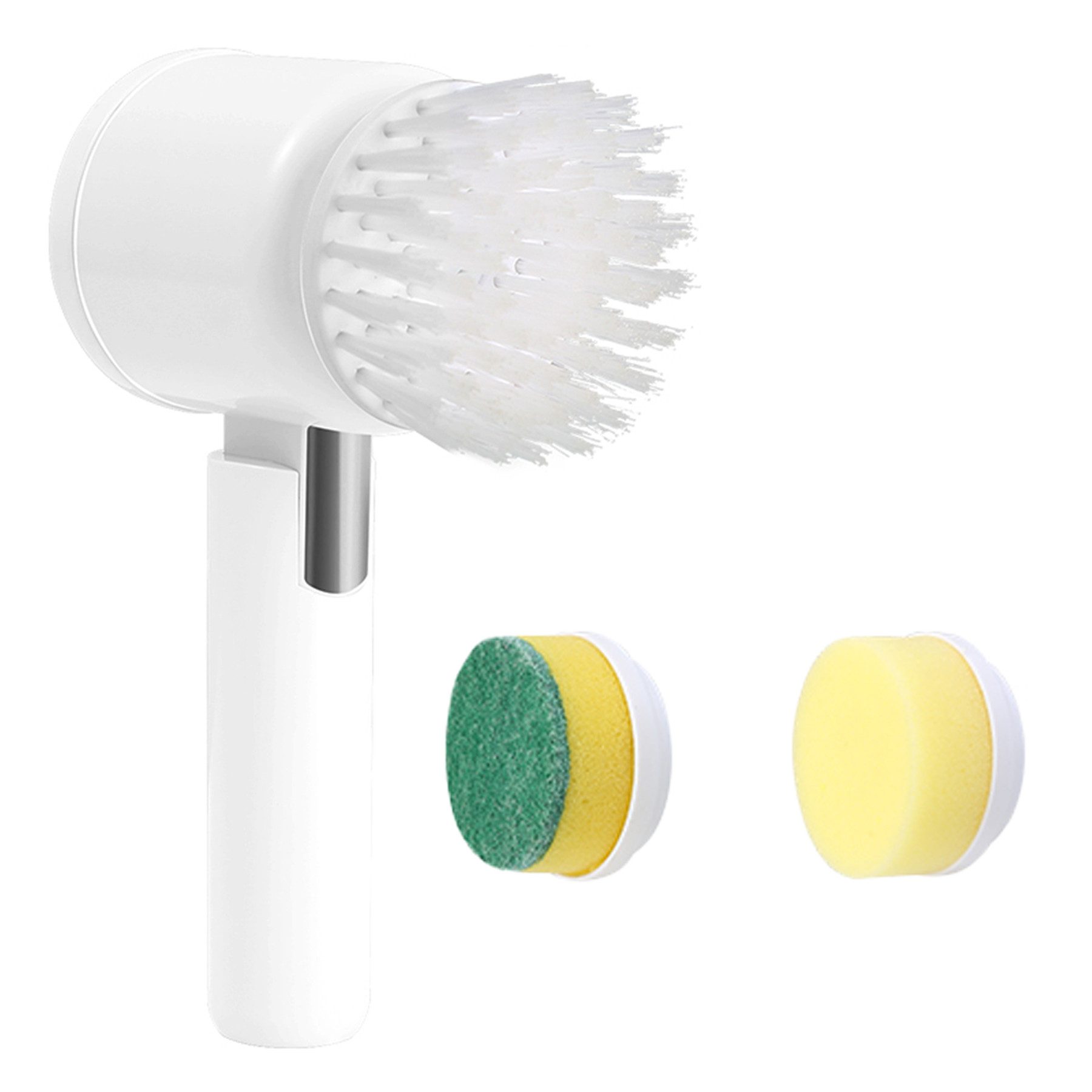 Senmudi Reinigungsbürste Elektrische Reinigungsbürste,Cleaning Brush,Spin Scrubber für Bad, Fliesen, Küche, Grille, Glas, Reifen, (Reinigungsgerät für Haushalt, Spin Scrubber für Bad und Fugen, für Haushalt mit 3 Чиститьkopfe,2 Modi Perfekt für Tiefe reinigen), Fliesen, Duschen, Glas, Bad,Geschirrspülbürste