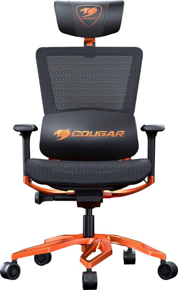 Cougar Gaming-Stuhl ARGO Ergonomic, Flexibel verstellbare Rückenlehne,  verstellbare Kopfstütze, anpassbare Sitztiefe