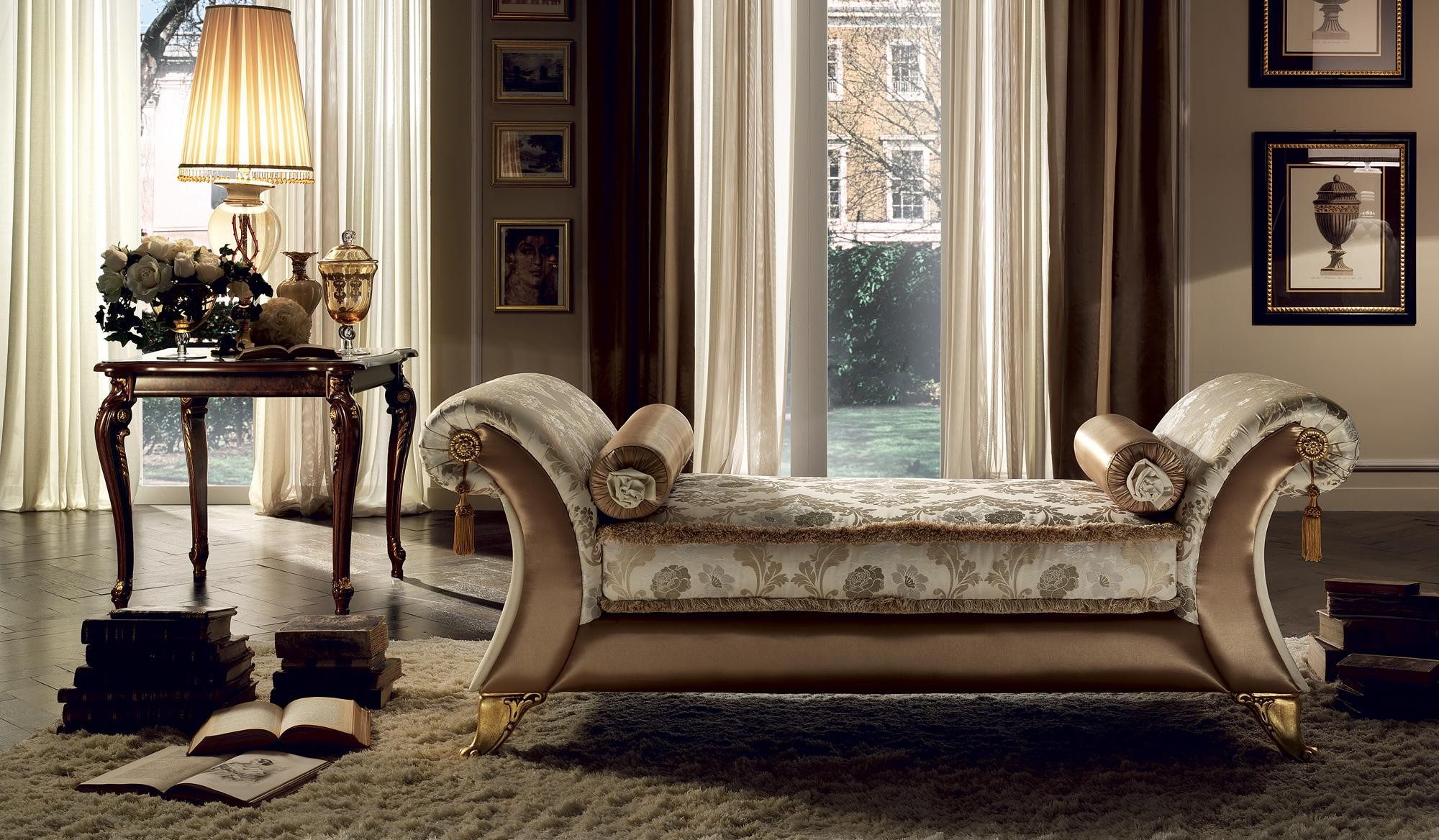 Xlmoebel Relaxliege Chaiselongue Liege Komfortsessel im Barock Rokoko Stil, Made in Europa