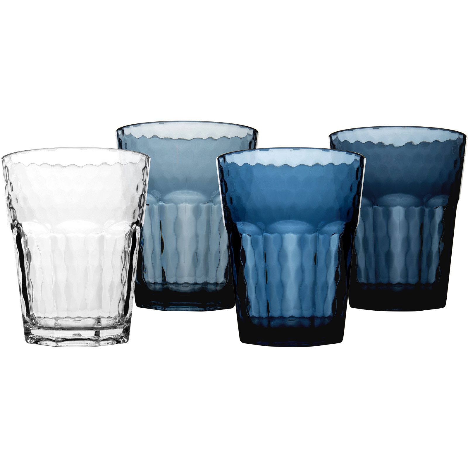 Bo-Camp Glas Camping Gläser 4er Set Mix&Match, 100% Kunststoff, Reise Trinkglas Wasser Wein Glas 400 ml