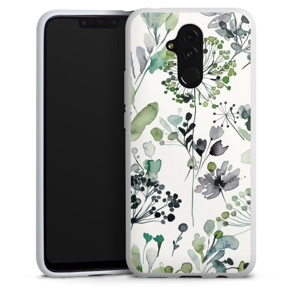 Schutzhülle Bloomy Für Huawei Mate 20 Lite (6,3 Zoll) – Rose Gold, TPU-Case Mit Blumenprint & Strasssteinen