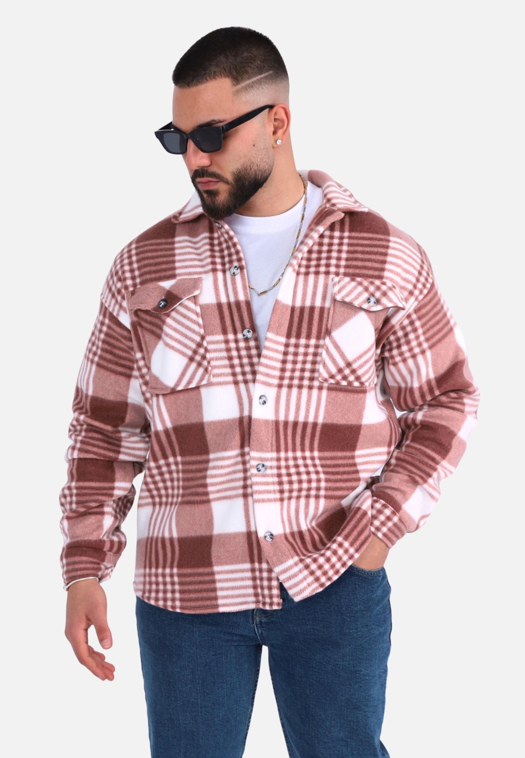 COFI Casuals Hemdjacke Herren Fleece Hemdjacke günstig online kaufen