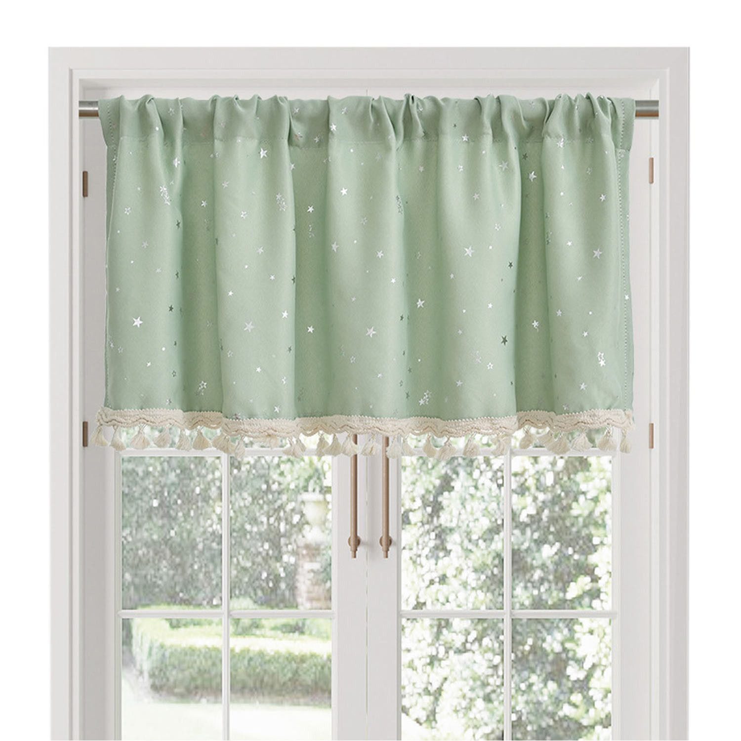 Refttenw Vorhang Kurz Gardinen Kurz Verdunkelungsvorhang mit Rutentasche (1 St)